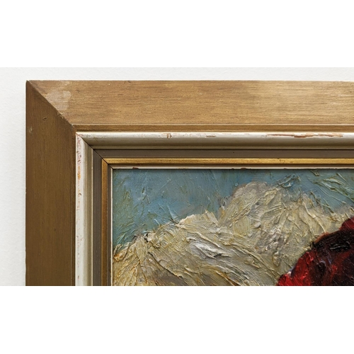 85 - Manner of FLORIS JESPERS, 'Portrait of a Woman in Landscape', oil on board, 33cm x 29cm, framed.