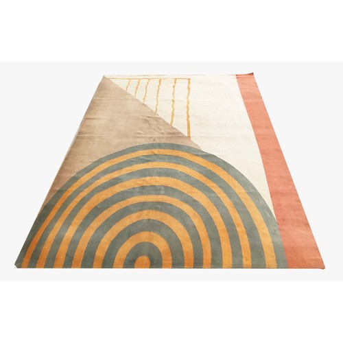 138 - TESSA KENNEDY CARPET, art deco polychrome design, 330cm x 265cm.