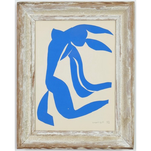 129 - HENRI MATISSE, Blue Nude – Le Chevelure, signed in the plate, original lithograph from the 1954 edit... 