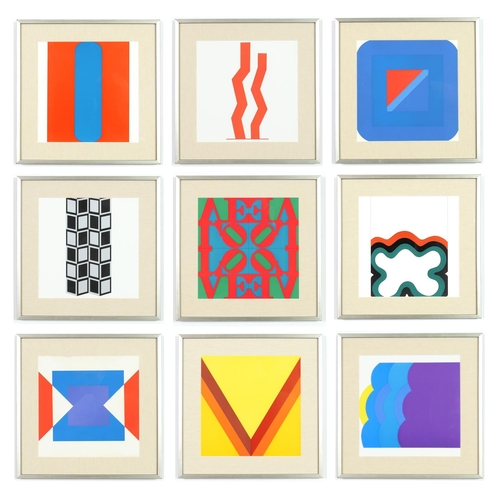 123 - ROBERT INDIANA (LOVE WALL), ELLSWORTH KELLY, VICTOR VASARELY WILLIAM TURNBULL ETC, A set of 9 rare S... 