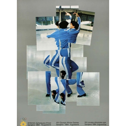 50 - DAVID HOCKNEY (born 1937), The Skater (official 1984 Sarajevo Winter Olympics), offset lithograph on... 