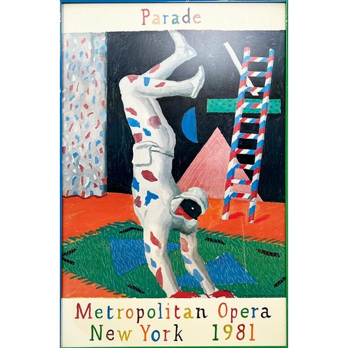 115 - DAVID HOCKNEY (British b.1937), 'Parade', Metropolitan Opera, New York 1981, lithographic poster on ... 