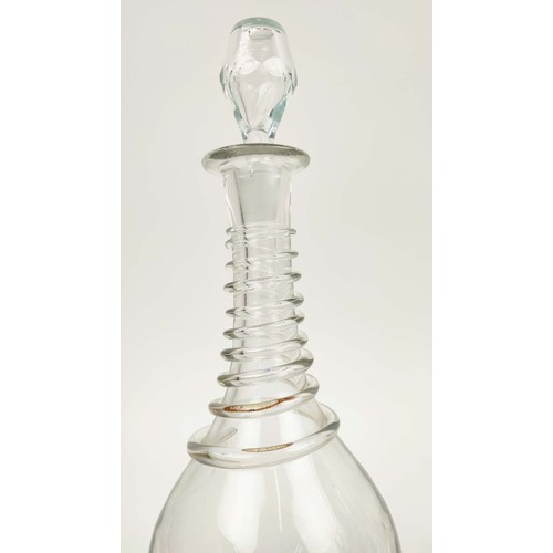 20 - COLLECTION OF ASSORTED DECANTERS, comprising a pair of early 20th century decanters, a spiral twist ... 