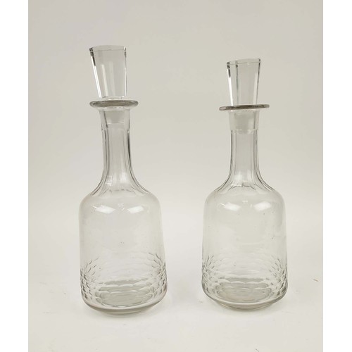 20 - COLLECTION OF ASSORTED DECANTERS, comprising a pair of early 20th century decanters, a spiral twist ... 