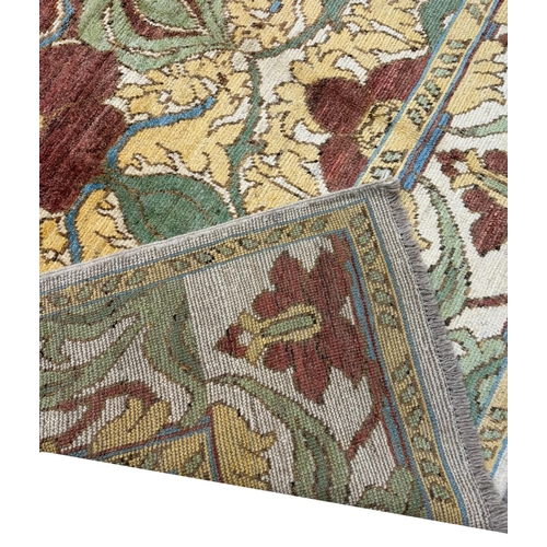 78 - FINE CFA VOYSEY DESIGN OUSHAK CARPET, 345cm x 250cm.