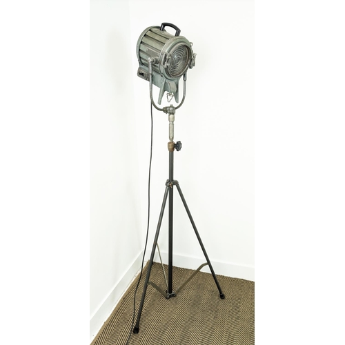 282 - MOLE RICHARDSON STUDIO LAMP, vintage, on tripod base, 173cm H.