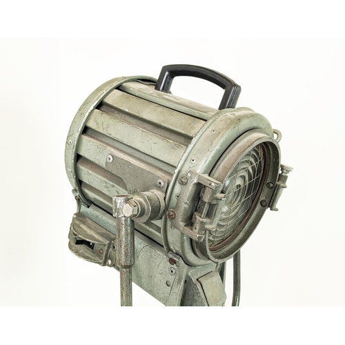 282 - MOLE RICHARDSON STUDIO LAMP, vintage, on tripod base, 173cm H.