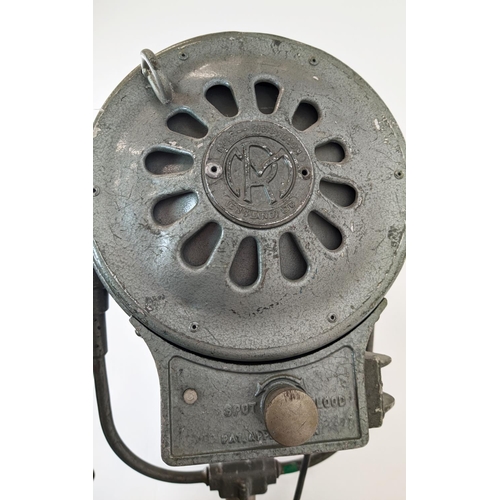 282 - MOLE RICHARDSON STUDIO LAMP, vintage, on tripod base, 173cm H.