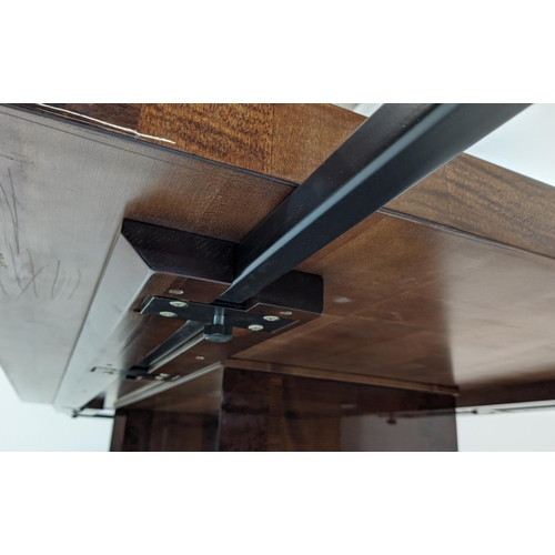 300 - ARTEDI DINING TABLE, lacquered wood with extending leaves, extended 298cm L x 110cm W x 76cm H.