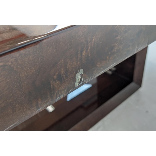 300 - ARTEDI DINING TABLE, lacquered wood with extending leaves, extended 298cm L x 110cm W x 76cm H.