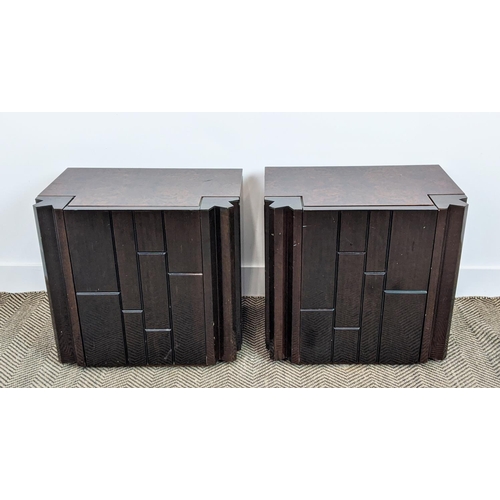 414 - ATTRIBUTED TO LUCIANO FRIGERIO SIDE CABINETS, a pair, vintage 20th century, 55cm x 38cm x 50.5cm app... 