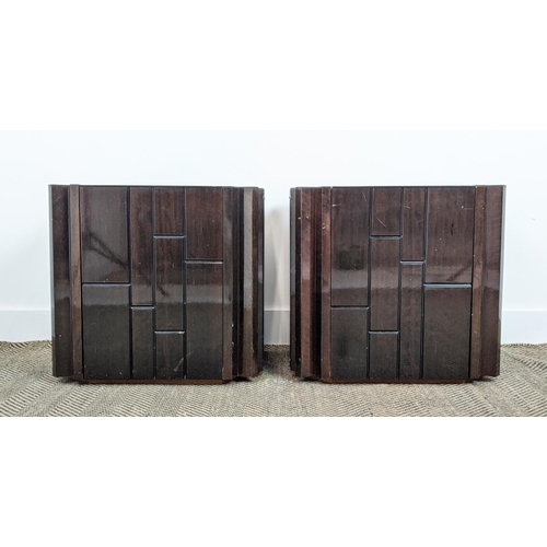 414 - ATTRIBUTED TO LUCIANO FRIGERIO SIDE CABINETS, a pair, vintage 20th century, 55cm x 38cm x 50.5cm app... 