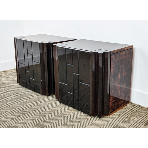 414 - ATTRIBUTED TO LUCIANO FRIGERIO SIDE CABINETS, a pair, vintage 20th century, 55cm x 38cm x 50.5cm app... 