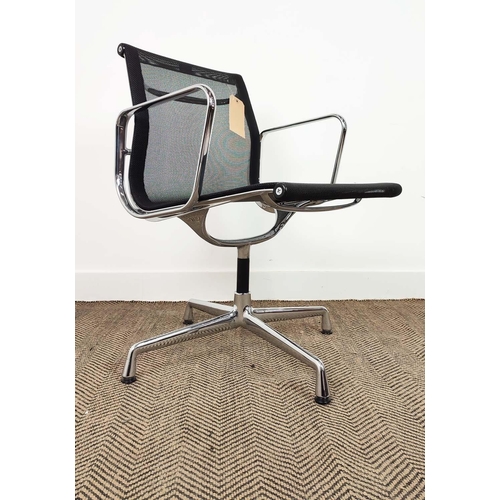 438 - VITRA ALUMINIUM GROUP CHAIR, by Charles and Ray Eames, 57cm WW x 85cm H, bears label.