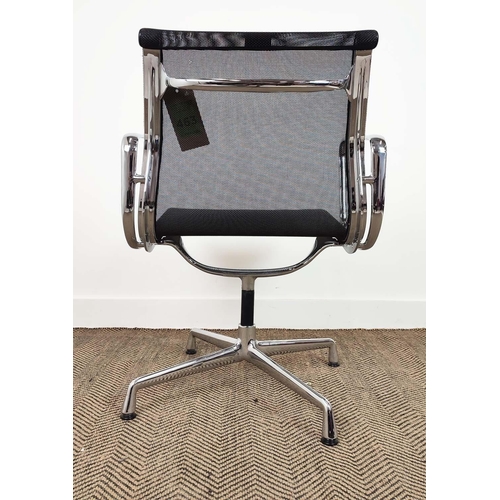 438 - VITRA ALUMINIUM GROUP CHAIR, by Charles and Ray Eames, 57cm WW x 85cm H, bears label.