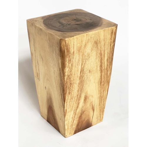 473 - SIDE TABLE, cut and shaped hardwood, 30cm x 30cm x 51cm H.