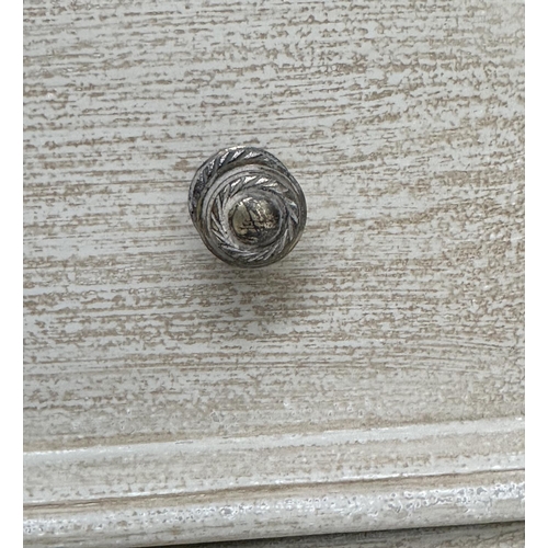 268 - COMMODE, early Italian style traditionally grey painted with four long drawers, 92cm W x 47cm D x 84... 