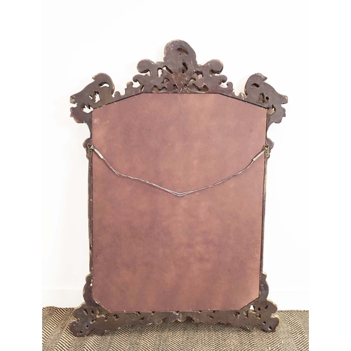 205 - WALL MIRROR, Rococo style gilt framed, 142cm H x 109cm W.