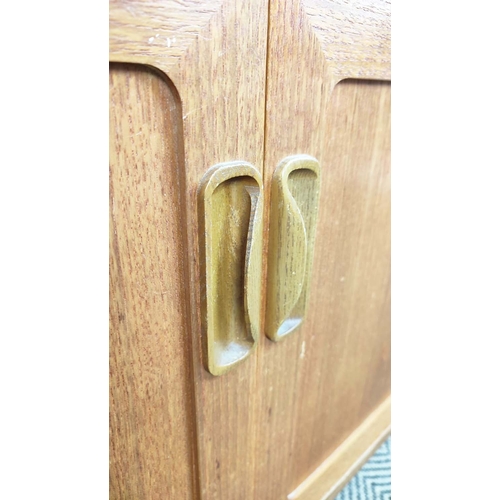 280 - G PLAN SIDEBOARD, mid 20th century teak with a drawer and three doors, 72cm H x 139cm W x 45cm D.