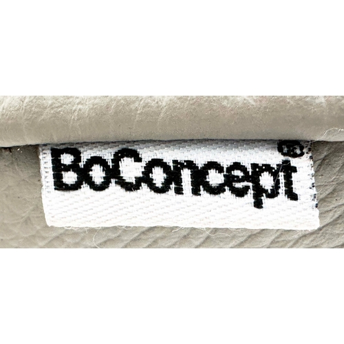 293 - BOCONCEPT CHAIRS, a set of eight, grey leather with steel tapering supports. (8)