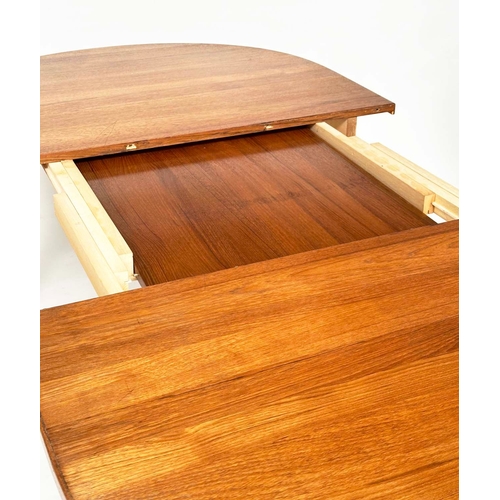 299 - ATTRIBUTED TO MOGENS KOLD DINING TABLE, 1970s teak extending with an addition leaf, 73cm H x 156cm W... 