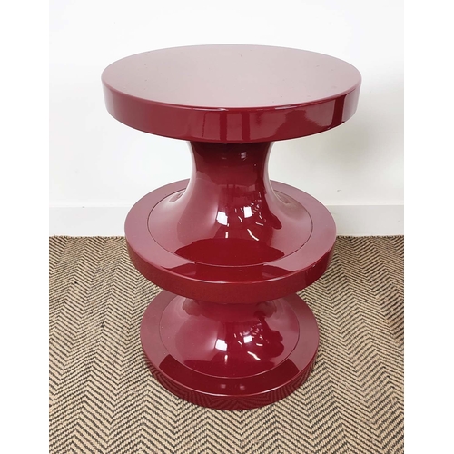 393 - SIDE TABLES, a pair, lacquered finish, 65.5cm x 45 approx. (2)