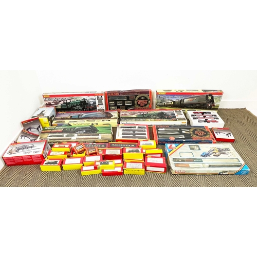 4 - HORNBY MODEL TRAIN SETS, including 'the flying Scotsman', and various others in original boxes along... 