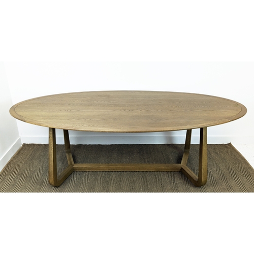 405 - BLANC D'IVOIRE MAXINE DINING TABLE, in oak, 230cm L x 110cm W x 76cm H.