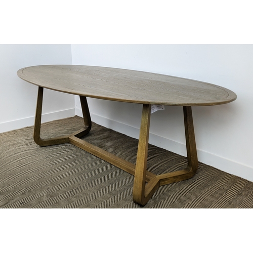 405 - BLANC D'IVOIRE MAXINE DINING TABLE, in oak, 230cm L x 110cm W x 76cm H.