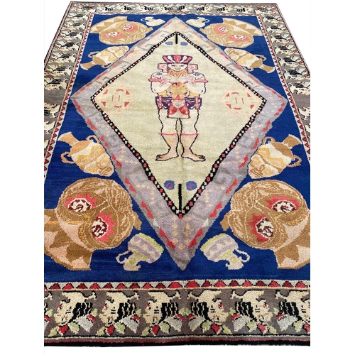 61 - ANTIQUE SWEDISH CARPET, 270cm x 190cm.