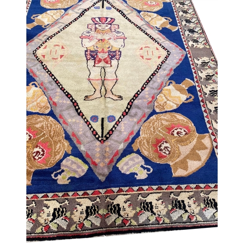 61 - ANTIQUE SWEDISH CARPET, 270cm x 190cm.