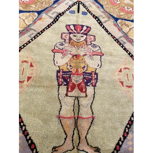 61 - ANTIQUE SWEDISH CARPET, 270cm x 190cm.