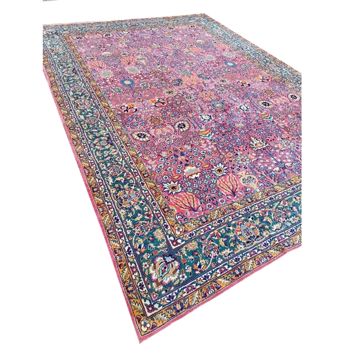 63 - FINE TABRIZ DESIGN CARPET, 350cm x 250cm.