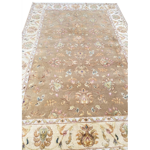 65 - FINE PART SILK TABRIZ DESIGN CARPET, 240cm x 160cm.