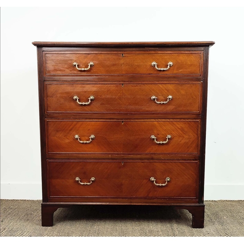 88 - CHEST, Georgian Revival mahogany, circa 1900, containing four drawers, 99cm H x 91cm x 50cm.