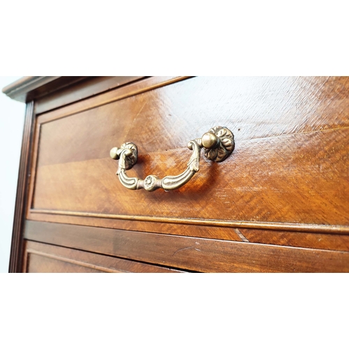 88 - CHEST, Georgian Revival mahogany, circa 1900, containing four drawers, 99cm H x 91cm x 50cm.