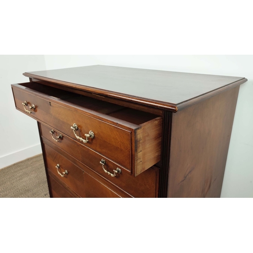 88 - CHEST, Georgian Revival mahogany, circa 1900, containing four drawers, 99cm H x 91cm x 50cm.