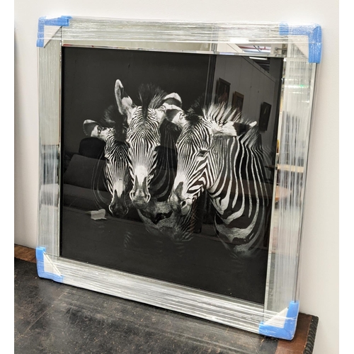 39 - 21ST CENTURY SCHOOL, 'Zebras', photoprint, 69cm x 69cm, framed.