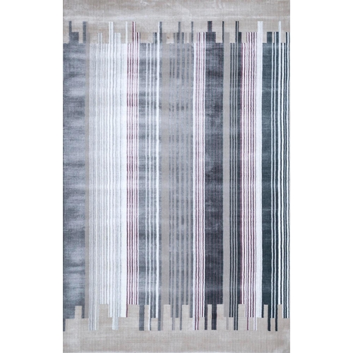 69 - CONTEMPORARY BAMBOO SILK AND WOOL CARPET, 246cm x 156cm