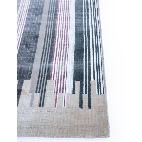 69 - CONTEMPORARY BAMBOO SILK AND WOOL CARPET, 246cm x 156cm