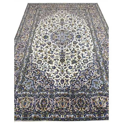 71 - FINE PERSIAN KASHAN CARPET, 351cm x 243cm.