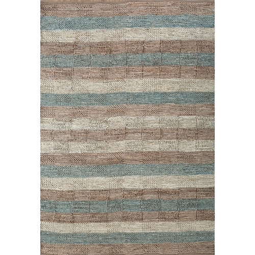 72 - CONTEMPORARY NATURAL JUTE CARPET, 270cm x 185cm.