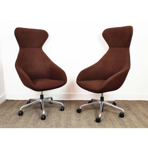 278 - ALLERMUIR DESK CHAIRS, a pair, (to match previous lot).
