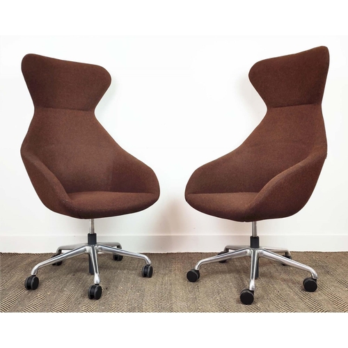 278 - ALLERMUIR DESK CHAIRS, a pair, (to match previous lot).