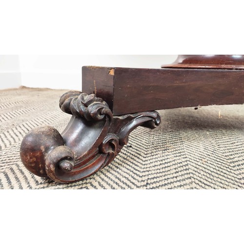 141 - BREAKFAST TABLE, early Victorian rosewood with circular tilt top, 129cm diam x 74cm H.