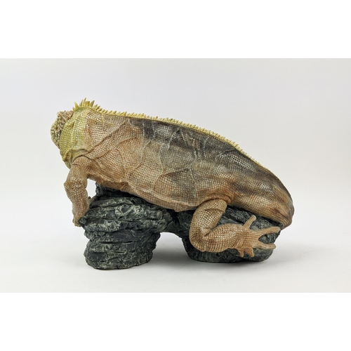 1 - JILL MOGER IGUANA CERAMIC SCULPTURE, signed and numbered 2/09, 45cm L x 25cm H.