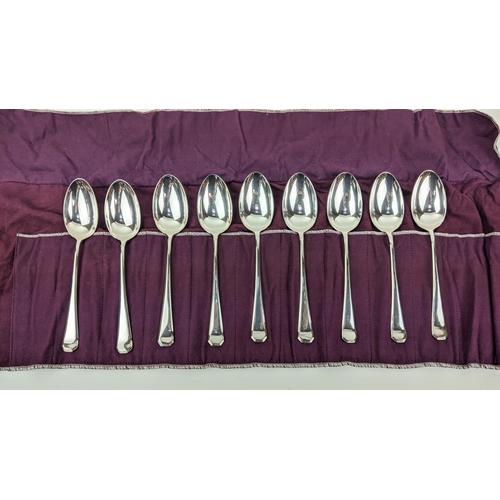 9 - QUANTITY OF CONTINENTAL AND PLATE SILVER, makers mark AP, probably .800 silver and plated EPN spoons... 