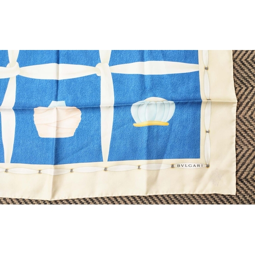 100 - BULGARI 'TURBAN' SILK SCARF, designed by Davide Pizzigoni, 86cm.