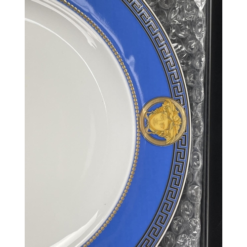 101 - VERSACE ROSENTHAL PLATES, three pairs, each individually boxed with Greek key coloured banding and M... 