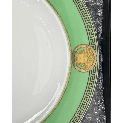 101 - VERSACE ROSENTHAL PLATES, three pairs, each individually boxed with Greek key coloured banding and M... 